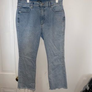 EXPRESS Flare HighRise jeans with silver detailing